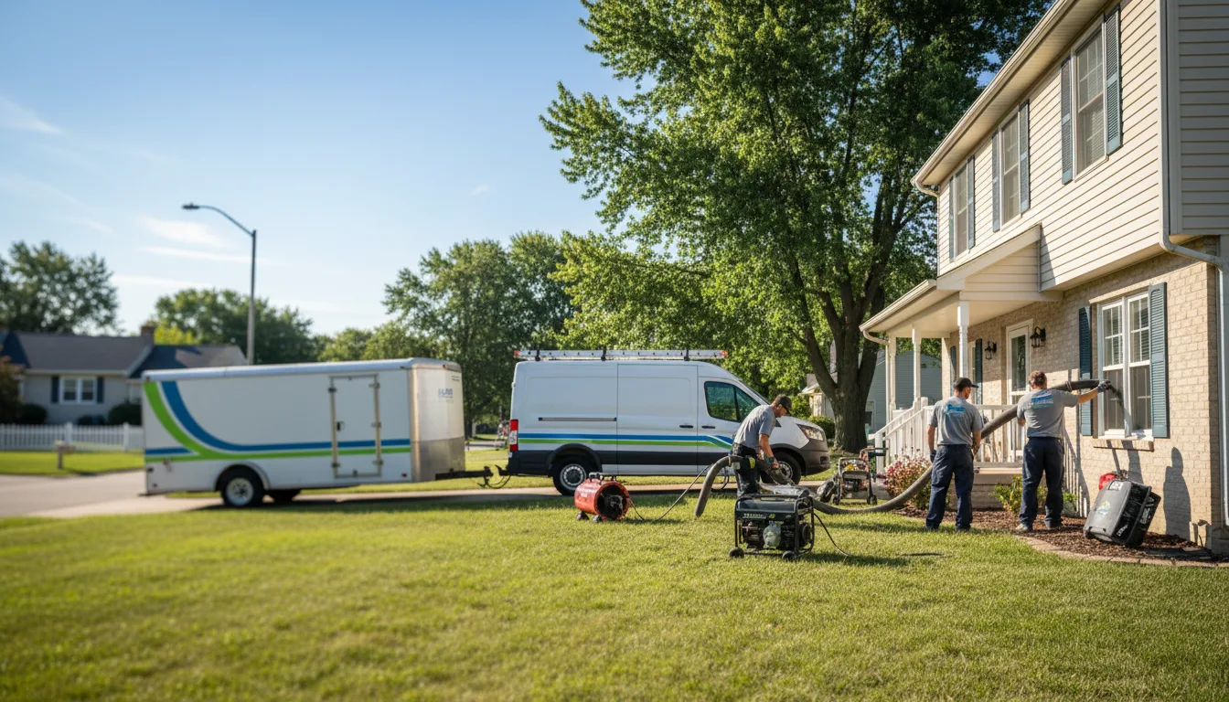 Flooded Basement Restoration And Cleanup With Repair in Hartford City, IN near me
